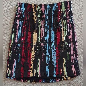 Heartloom dean sequin skirt in multi color size M